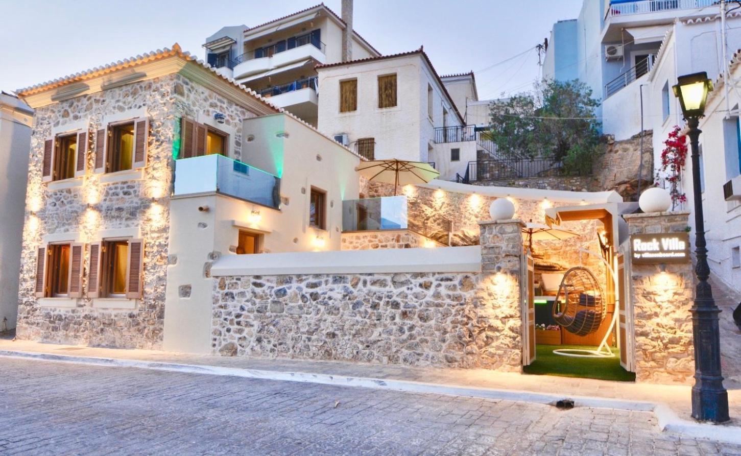 Villasonboard Rock Villa 3 Bed, 3 Bath, Jacuzzi, Seaside Ерміоні Екстер'єр фото